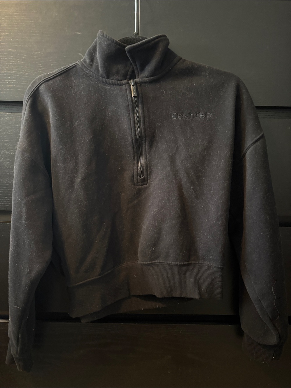 Calvin Klein Black Half-Zip Pullover Sweater